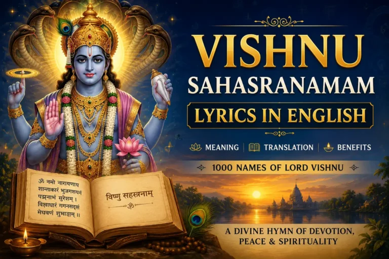 vishnu sahasranamam lyrics in english, Hindi, Tamil